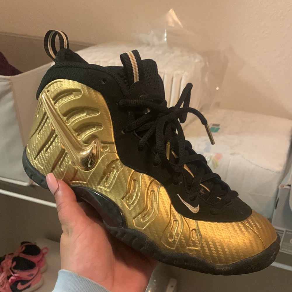 Nike Jordan foam posite metallic gold